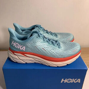 3023. Hoka Womens Clifton 8, Aquarelle Eggshell Blue-US 8.5 Mens